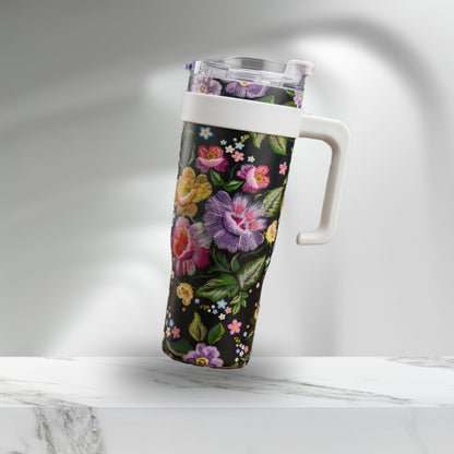 Adda – Elegant Floral &amp; Bow Design Tumblers