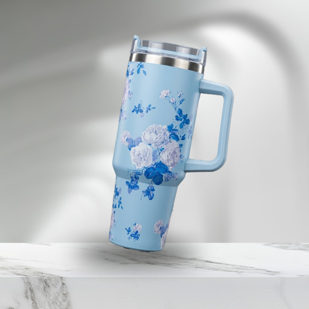 Gul – 40oz/1200ml Stainless Steel Tumblers with Handles and Straw Lids